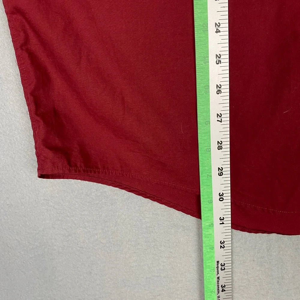 CC Filson‎ Mens Burgundy Cotton Long Sleeve Work Shirt Made in USA Large Vintage - Picture 6 of 6